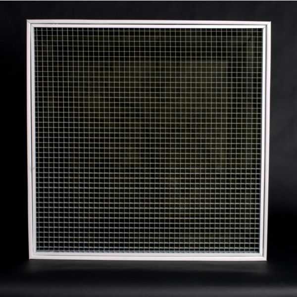 Grille Tech CLR - Aluminum Cube Core Lay-In Return Air Filter Grille, R6' White 1/2' x 1/2' x 1/2'