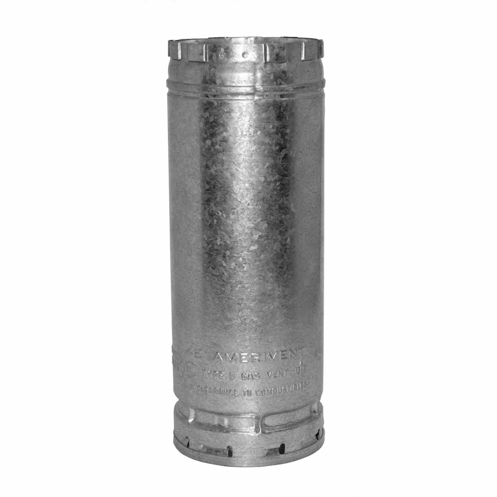 AmeriVent 6E6 - Pipe Section Type B Gas Vent, 6" Round X 6" Length